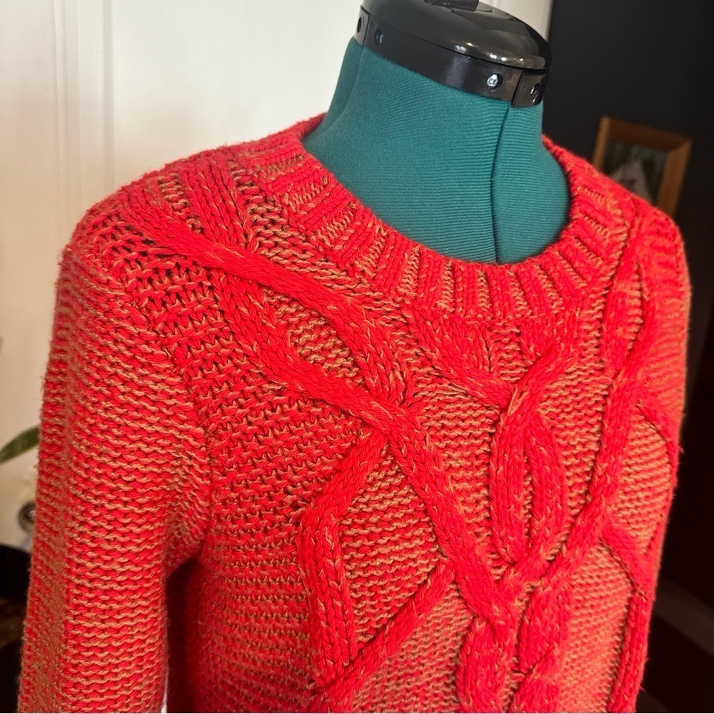 Abercrombie & Fitch Womens Knit Sweater Size S Red Long Sleeve Pullover - Picture 5 of 13